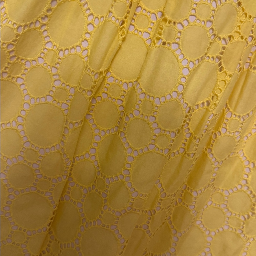 Shoshanna Yellow Circle Eyelet Dress - Picture 8 of 8